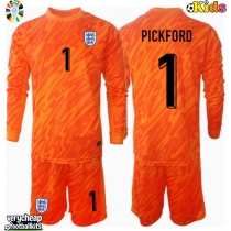 England Jordan Pickford #1 Goalkeeper Replica Home Minikit Euro 2024 Long Sleeve (+ pants)